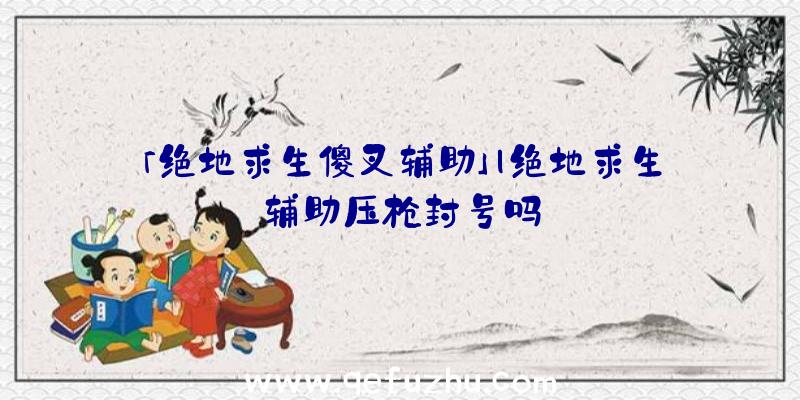 「绝地求生傻叉辅助」|绝地求生辅助压枪封号吗